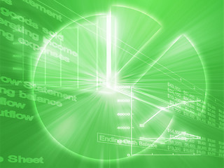 Image showing Spreadsheet business charts illustration