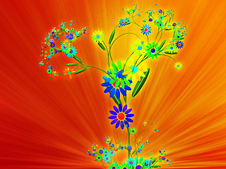 Image showing Floral nature themed design illustration