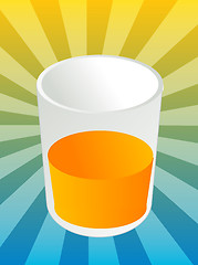 Image showing Glass of orange juice