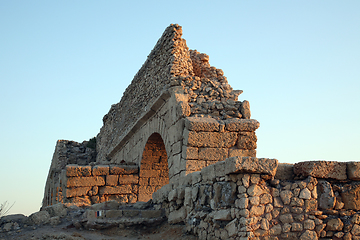 Image showing Ancient Roman aqueduct at Caesarea, in Israel