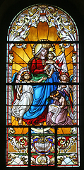 Image showing Virgin Mary with baby Jesus and angels
