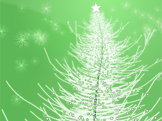 Image showing Sparkly christmas tree illustration