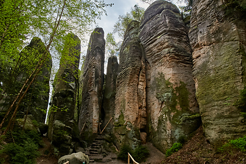 Image showing sandstone rocks - Prachovske skaly (Prachov Rocks)