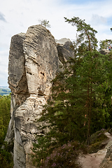 Image showing sandstone rock near Hruba Skala renaissance castle