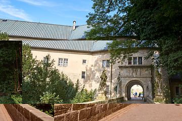 Image showing entrance bridge to Hruba Skala renaissance castle