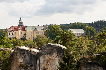 Image showing sandstone rock near Hruba Skala renaissance castle