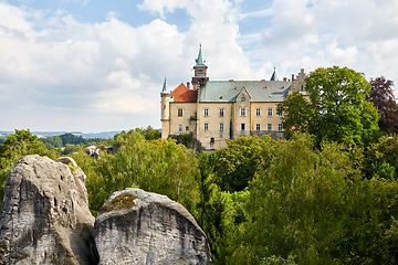 Image showing sandstone rock near Hruba Skala renaissance castle