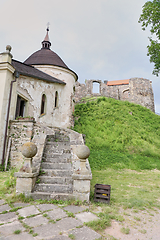 Image showing ruins of stone medieval gothic castle Potstejn