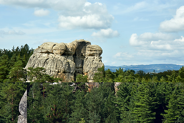 Image showing sandstone rock near Hruba Skala renaissance castle