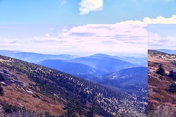 Image showing view from mountains in National Park Krkonose