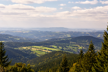 Image showing view to the valley in National Park Krkonose