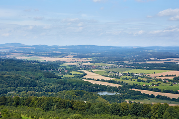 Image showing view of the landscape from castle Trosky