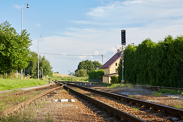 Image showing Railway track in Hruba Skala village