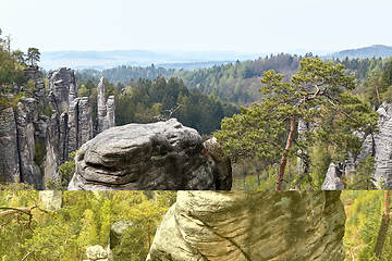 Image showing sandstone rocks - Prachovske skaly (Prachov Rocks)