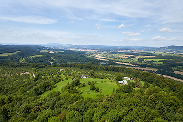 Image showing view of the landscape from castle Trosky