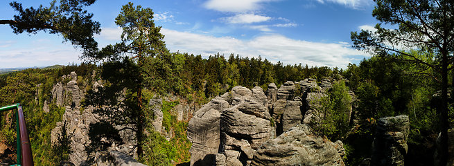 Image showing panorama - Prachovske skaly (Prachov Rocks)