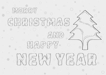 Image showing Merry Christmas and Happy New Year