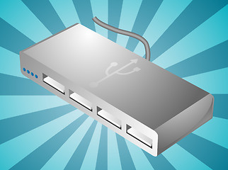 Image showing USB hub illustration