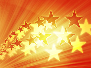 Image showing Flying stars illustration