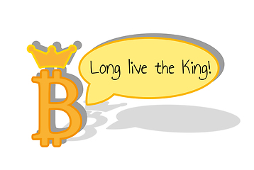 Image showing bitcoin with kingdom crown