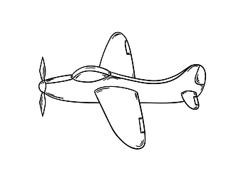 Image showing sketch of the plane