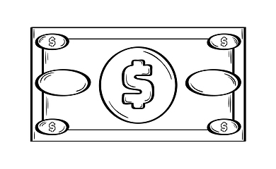 Image showing paper money with dollar symbol