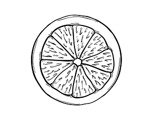 Image showing lemon slice on white background