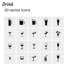 Image showing collection of drink icons