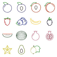 Image showing collection of fruit icons