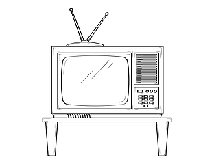 Image showing retro CRT television