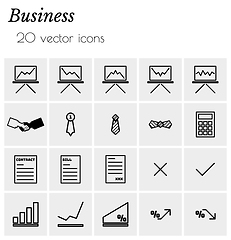 Image showing collection of business icons