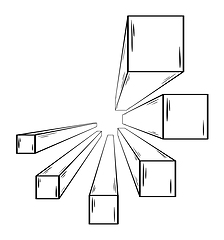 Image showing abstract 3D cubes