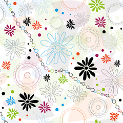 Image showing colorful floral seamless pattern