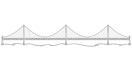 Image showing metal bridge over river, sketch