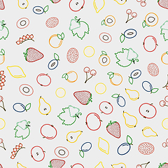 Image showing fruits seamless pattern