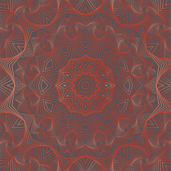 Image showing ornamental seamless pattern with 3D illusion