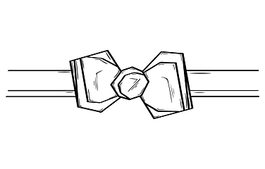 Image showing fashion bow ribbon, sketch