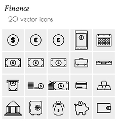 Image showing collection of finance icons