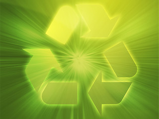 Image showing Recycling eco symbol