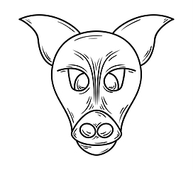 Image showing head of pig animal