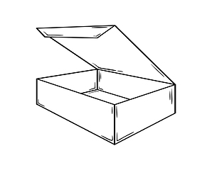 Image showing small open box, sketch