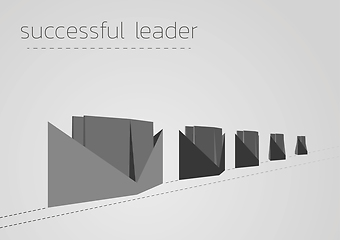 Image showing successful leader with a folded paper steamboat