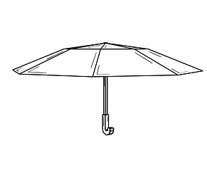 Image showing Open umbrella usually used as a rain protection.