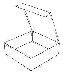 Image showing Opened empty paper box