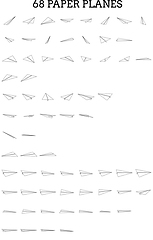 Image showing Paper plane created from folded paper.