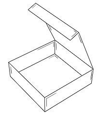 Image showing Opened empty paper box
