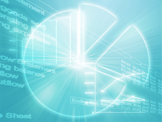 Image showing Spreadsheet business charts illustration