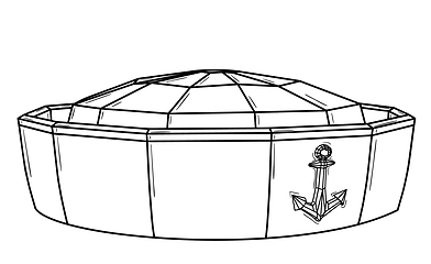 Image showing Marine cap with anchor symbol