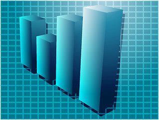 Image showing Financial barchart illustration