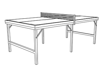 Image showing table for table tennis or ping pong ready to match